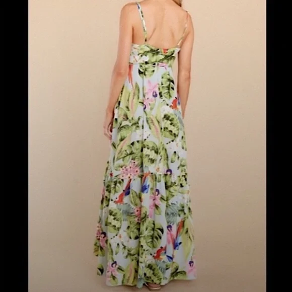 Red Dress Boutique Maxi Dress Tropical Multi Print New - Picture 5 of 12